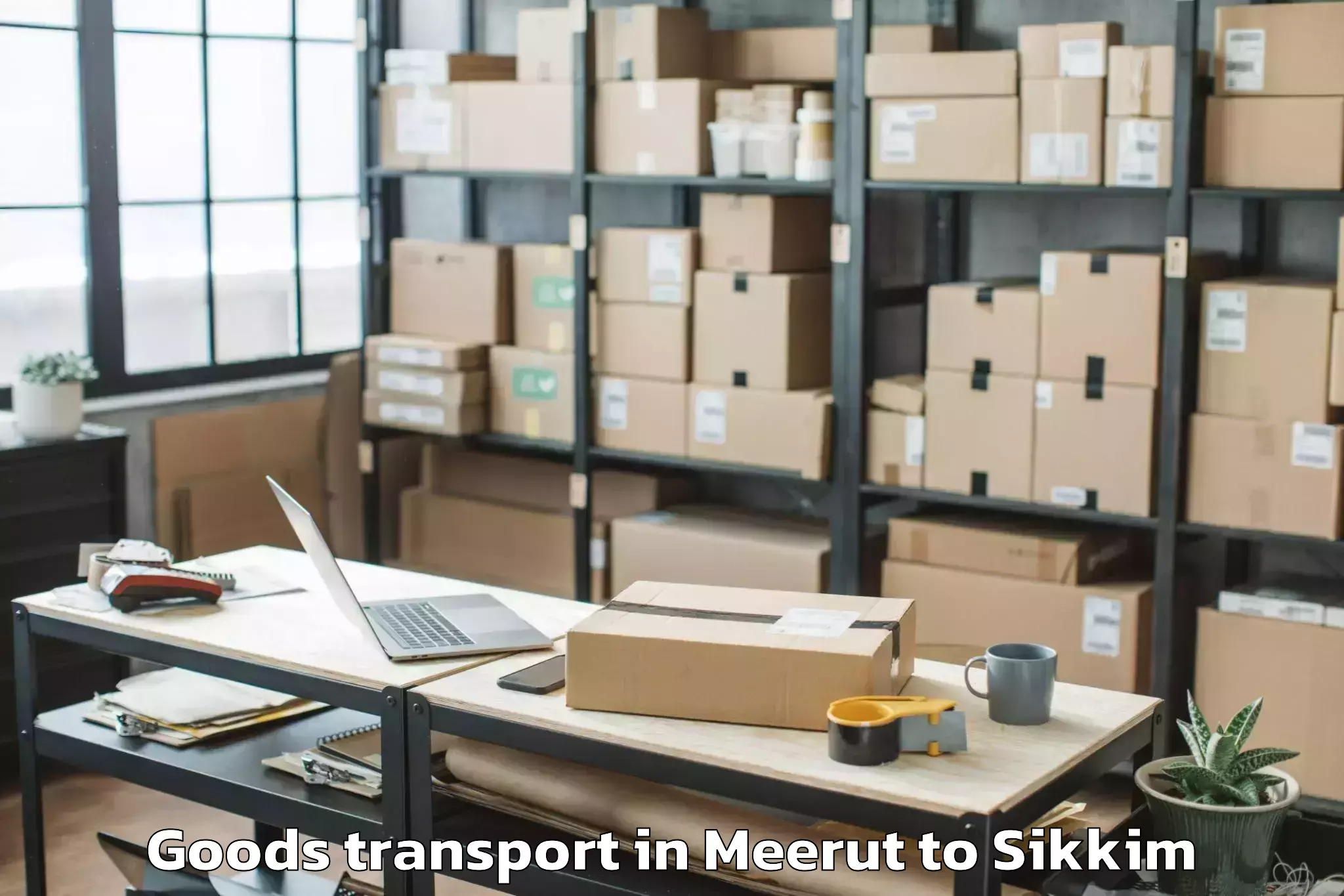 Trusted Meerut to Geyzing Goods Transport